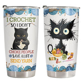 34HD black cat tumbler with lid for on-the-go hydration and spill prevention