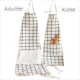 5star lovely cotton parent-child apron for adults and kids, durable protection during cooking