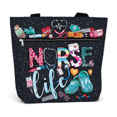84hoods Aesthetic Tote Bag front view highlighting roomy capacity for daily essentials.