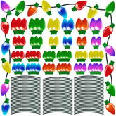 90shine Christmas lightbulb magnets collection on metal surface for festive car decor