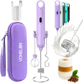 VOMELON handheld frother with three speeds for cafe-quality foam at home.