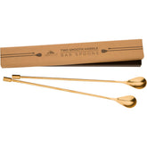 A Bar Above bar spoon set with spiral handle offers a confident grip for precise stirring.