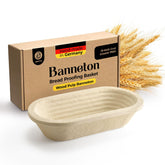 ABIOTO banneton 13-inch oval with grooved pattern promotes even rise and crust texture.