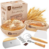 ABIOTO sourdough round banneton 10-inch for consistent proofing and crust development