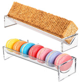 Abizarch cracker tray triangle showcases a crisp, clear surface for square cookies, ideal for display.