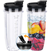 ABTER 32oz blender cup with sip-seal lid for Ninja Auto IQ compatibility and leak-free blending.