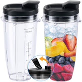 ABTER replacement 24oz Ninja blender cup with Sip & Seal lid for leak-free on-the-go blends