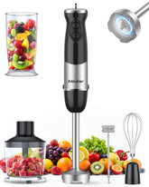 Abuler immersion blender 1000W with 5-in-1 versatility for smooth soups.