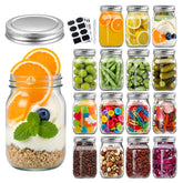 Accguan 16oz mason jar with regular airtight lids for leak-free storage