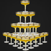 Acellegic 24-piece champagne glasses set for elegant bar service and party prep.