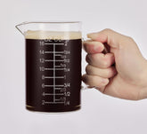 Ackers etched measuring cup outer view with easy graduations for precise pours.