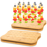 Acshio bamboo skewer holder with 90 holes for easy buffet display