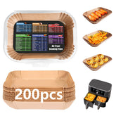 Adhjito air fryer liners in rectangle shape fit Ninja DZ201 and DZ401 for mess-free cooking