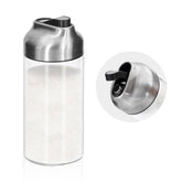Aelga 12 oz glass sugar dispenser with pour spout for coffee and tea.