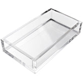 AH AMERICAN HOMESTEAD bathroom hand towel tray in clear acrylic keeps napkins neatly within reach