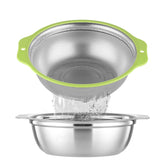 AHIABOAT colander microporous 2qt for quick draining pasta and vegetables.