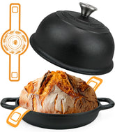 AHJ 5QT Dutch Oven with domed lid for crispy sourdough crusts.