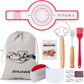AHUAWA bread tools with Danish dough whisk set for quick, even mixing.
