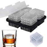 Aibirui 2-inch diamond-textured ice cube for whiskey slows dilution and elevates presentation
