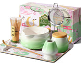 Aibound matcha bowl with spout enhances pouring and frothy whisking for a smooth tea session.