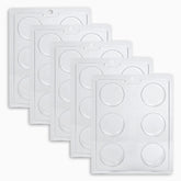 AIKEFOO round cookie mold 5-pack with 6 cavities for easy cookies.