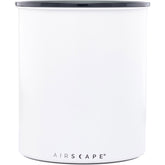 AirScape Kilo canister with inner plunger lid removes oxygen to keep coffee fresh longer.