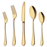 Aisoso Gold Silverware Set full 20-piece service for four for everyday meals