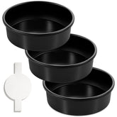 AIVIKI 8-inch round cake pan set assembled for layered cakes.