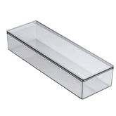 AIYoo transparent flatware tray with lid keeps utensils organized and protected.