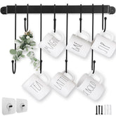AJART Coffee Mug Holder on wall holds up to 8 cups for easy access.