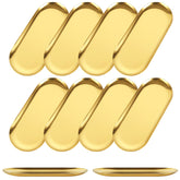 AKOLAFE gold oval tray ideal for appetizers and sushi display