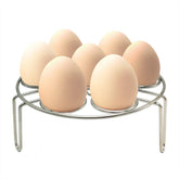 Alamic egg rack steamer for 3 qt Instant Pot keeps eggs evenly cooked.