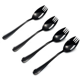 Alata black mirror sporks 8-pack for versatile dining and entertaining.