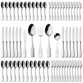Alata Kate 65-piece flatware on table, durable daily-use set.