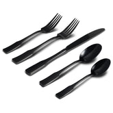 Alata Kate Black Mirror 40-piece flatware set, durable 18/0 stainless steel for daily dining.