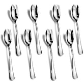 Alata sporks curved-bowl design enhances scooping for soups and desserts.