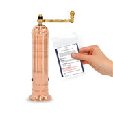 Alexander Home Greek pepper mill in copper, stylish centerpiece for kitchens and tables