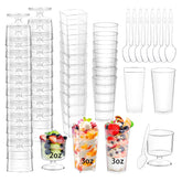 ALEXPRE square mini dessert cup with spoon for elegant servings
