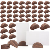 Alffun wooden table number stand semicircular displays numbers securely for events