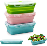 Alimat PluS collapsible rectangular containers save space for meal prep