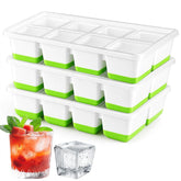Alinana ice tray with lid showing eight large cubes for slow-melting drinks