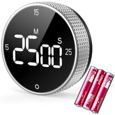 Allbean digital kitchen timer with magnetic back attached to fridge for hands-free timing