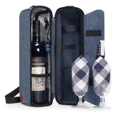 ALLCAMP wine bag with insulated compartment keeps drinks cool during picnics