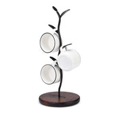 ALLCENER Mug Holder Tree on a counter displaying four mugs for easy reach.