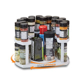 Allstar Innovations Spice Spinner two-tier design maximizes cabinet space and keeps spices within reach.