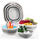 ALYSTER collapsible tub large grey ideal for quick dishwashing and sink tasks.