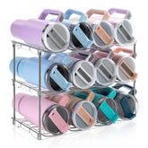 Amaoot larger bottle organizer for Stanley 40oz demonstrates accessible cabinet storage