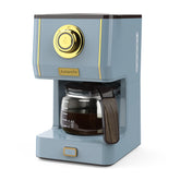 Amaste coffee maker with a glass carafe showcasing retro design.