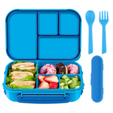 Amathley blue lunch box with four compartments supports varied meals on the go.