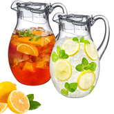 Amazing Abby Bubbly 2-pack pitcher, front view, clear and easy to pour for gatherings.